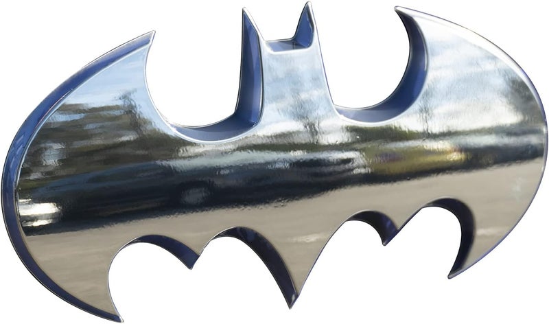 Fan Emblems Batman 3D Car Badge - 1989 Batwing Logo - Large (Chrome: 7.3 x 3.6 x 0.4 inches) - Image 1